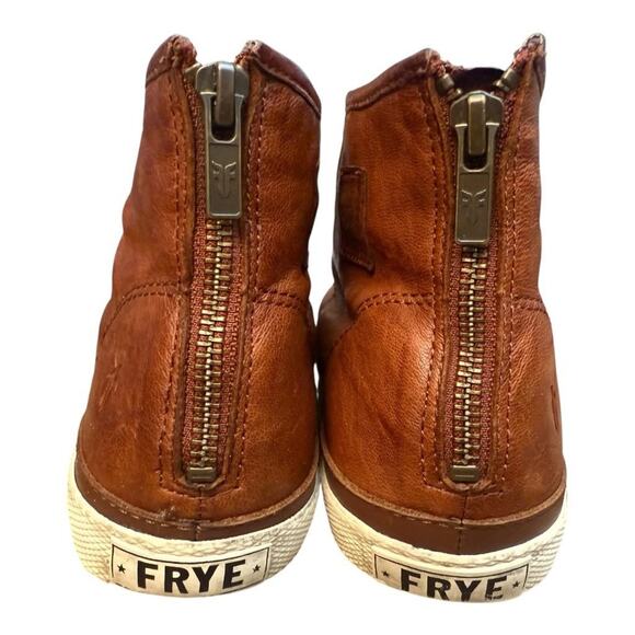 Frye Greene Back Zip Shearling Lined Leather Sneaker Boot Women size 8 - Picture 6 of 12